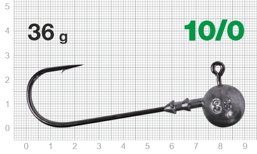 Джиг-головка Nautilus Long Power NLP-1110 hook №10/0, 36гр, 2шт