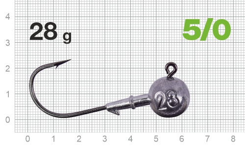 Джиг-головка Nautilus Power 120 NP-1608 hook №5/0, 28гр, 3шт