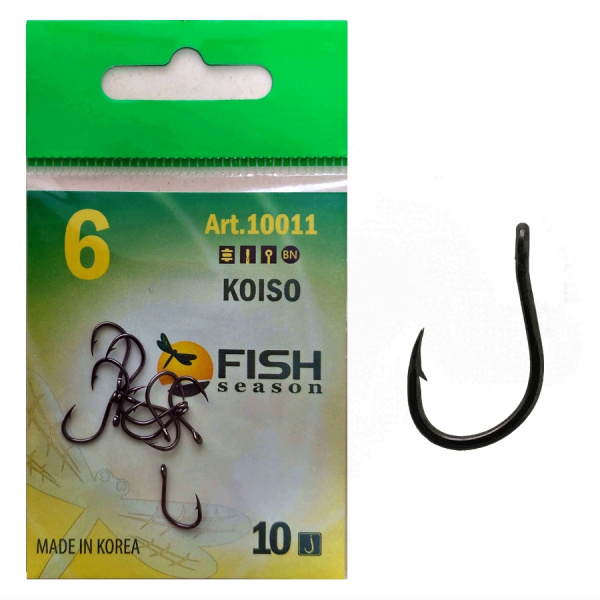 Крючок Одинарный Fish Season SODE-RING №6 10шт