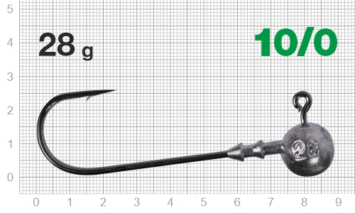 Джиг-головка Nautilus Long Power NLP-1110 hook №10/0, 28гр, 2шт