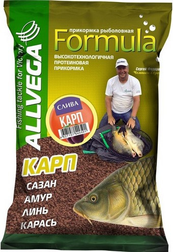 Прикормка Allvega Formula 0,9кг #Карп слива