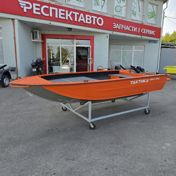 Лодка алюминиевая Тактика 430Р Fish (оранжевая)