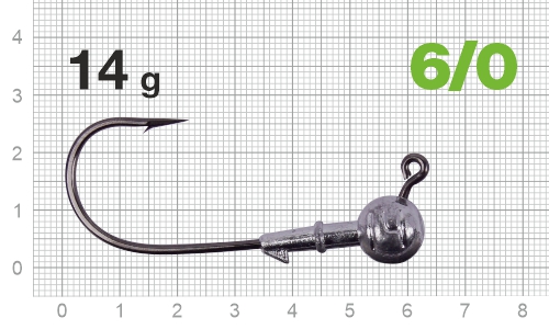 Джиг-головка Nautilus Power 120 NP-1608 hook №6/0, 14гр, 5шт