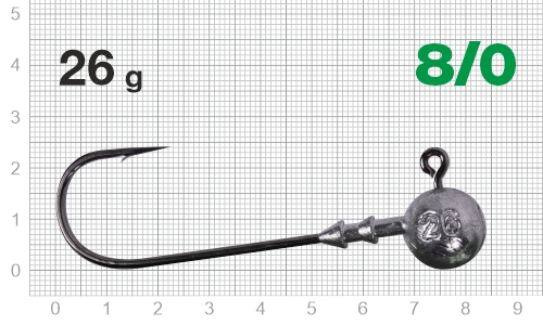 Джиг-головка Nautilus Long Power NLP-1110 hook №8/0, 26гр, 2шт