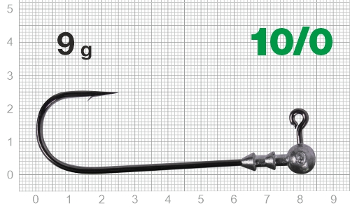 Джиг-головка Nautilus Long Power NLP-1110 hook №10/0,  9гр, 2шт