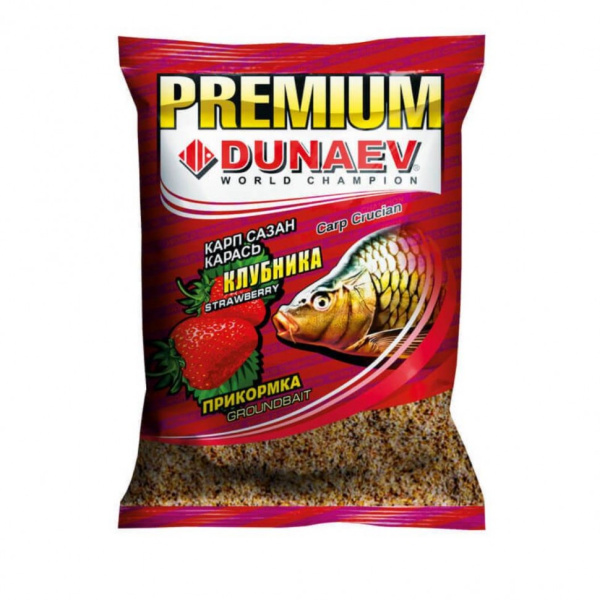 Прикормка Dunaev Premium 1кг #Карп-Сазан Клубника