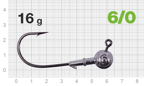 Джиг-головка Nautilus Power 120 NP-1608 hook №6/0, 16гр, 4шт