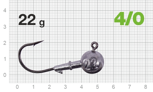 Джиг-головка Nautilus Power 120 NP-1608 hook №4/0, 22гр, 4шт