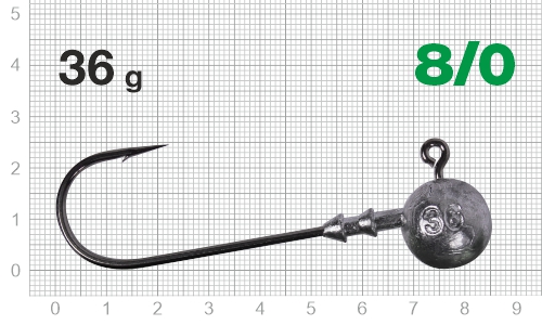 Джиг-головка Nautilus Long Power NLP-1110 hook №8/0, 36гр, 2шт