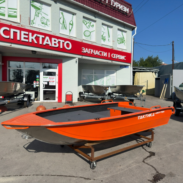 Лодка алюминиевая Тактика 430Р Fish (оранжевая)