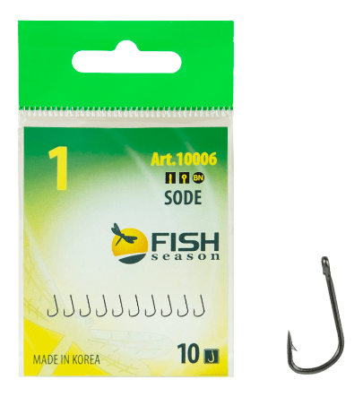 Крючок Одинарный Fish Season SODE-RING №1 10шт