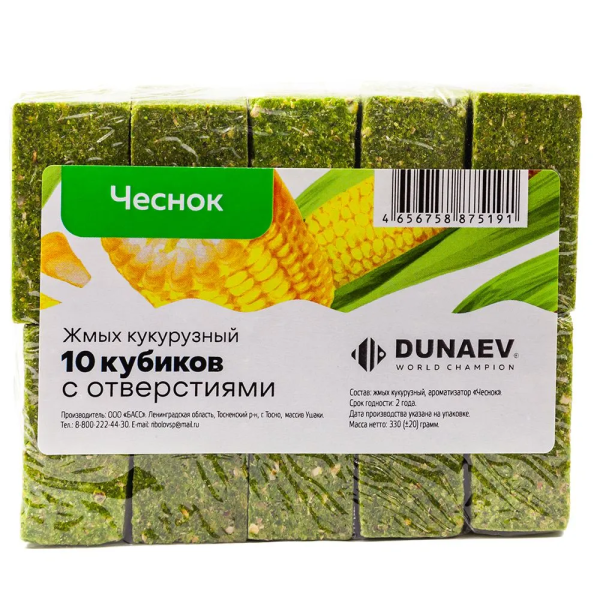 Жмых Dunaev кукурузный 300г #Чеснок