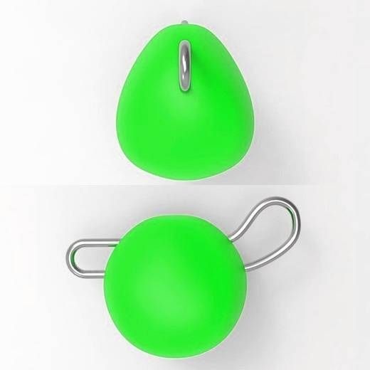 Груз "чебурашка" UF-Studio, капля, 7г, зеленый UV (Флуоресцентный), 1шт