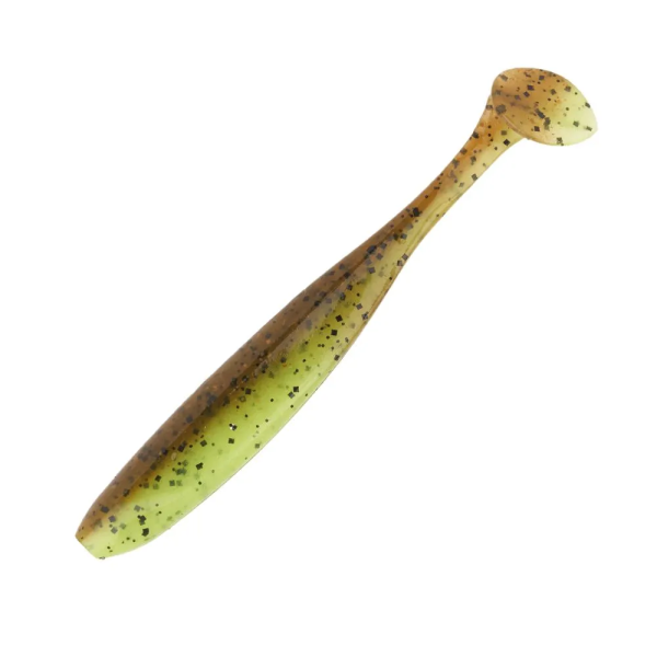 Приманка силиконовая Keitech Easy Shiner 4" #401 Green Pumpkin/Chartreuse