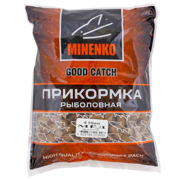 Прикормка гранулированная 10мм Minenko "Good Catch" 0,7кг #Мед