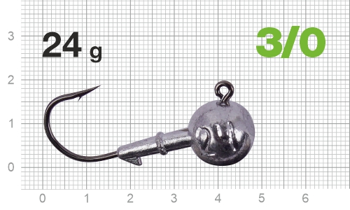 Джиг-головка Nautilus Power 120 NP-1608 hook №3/0, 24гр, 4шт