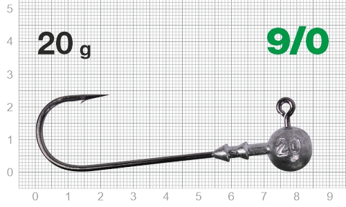 Джиг-головка Nautilus Long Power NLP-1110 hook №9/0, 20гр, 2шт