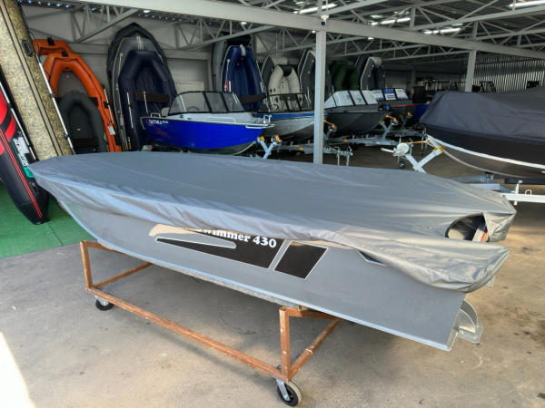 Лодка ПНД Swimmer 430 (карман передЛ, карман передП, тент трансп, подготовка под помпу)