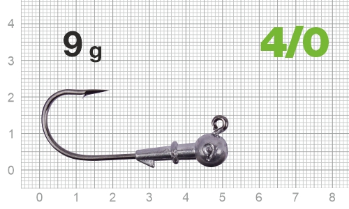 Джиг-головка Nautilus Power 120 NP-1608 hook №4/0,  9гр, 5шт