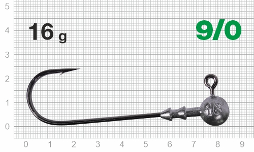 Джиг-головка Nautilus Long Power NLP-1110 hook №9/0, 16гр, 2шт