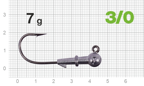 Джиг-головка Nautilus Power 120 NP-1608 hook №3/0,  7гр, 5шт