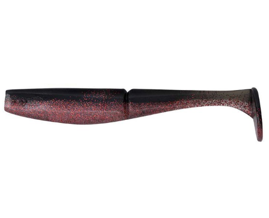 Приманка силиконовая Daiwa Bait Junkie Minnow 4,2" #Ghost Black Red Belly