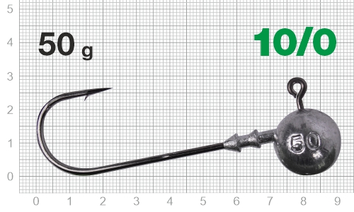 Джиг-головка Nautilus Long Power NLP-1110 hook №10/0, 50гр, 2шт