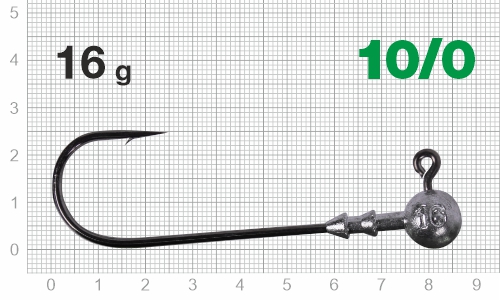 Джиг-головка Nautilus Long Power NLP-1110 hook №10/0, 16гр, 2шт