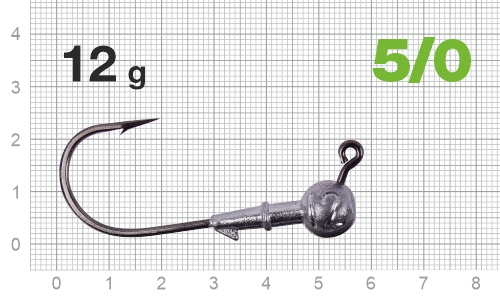 Джиг-головка Nautilus Power 120 NP-1608 hook №5/0, 12гр, 5шт