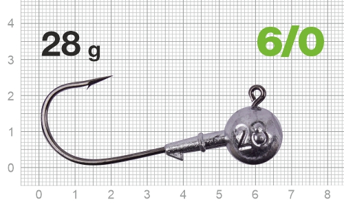 Джиг-головка Nautilus Power 120 NP-1608 hook №6/0, 28гр, 3шт