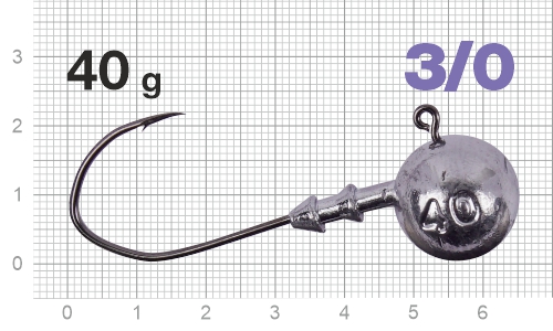 Джиг-головка Nautilus Claw NC-1021 hook №3/0, 40гр, 3шт