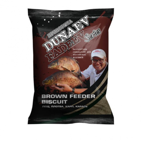 Прикормка Dunaev Fadeev 1кг #Feeder Brown Biscuit