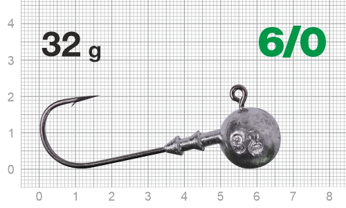 Джиг-головка Nautilus Long Power NLP-1110 hook №6/0, 32гр, 2шт