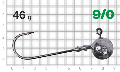 Джиг-головка Nautilus Long Power NLP-1110 hook №9/0, 46гр, 2шт