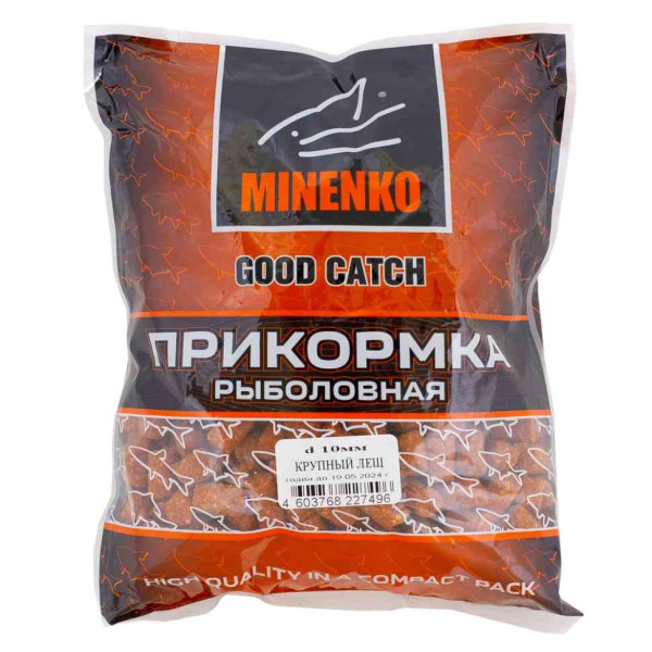 Прикормка гранулированная 10мм Minenko "Good Catch" 0,7кг #Крупный лещ