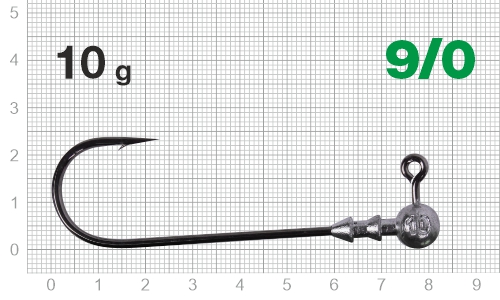 Джиг-головка Nautilus Long Power NLP-1110 hook №9/0, 10гр, 2шт