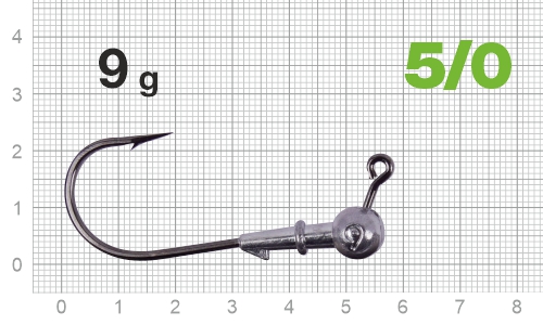 Джиг-головка Nautilus Power 120 NP-1608 hook №5/0,  9гр, 5шт