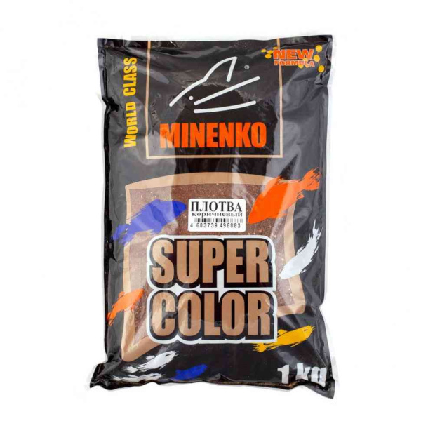 Прикормка Minenko "Super Color" 1кг #Плотва коричневый