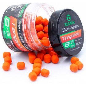 Бойлы плавающие Zemex Pop-Ups Dumbell 8х6, 20гр, Tangerine