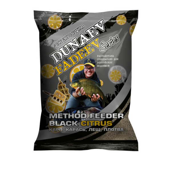 Прикормка Dunaev Fadeev 1кг #Method Feeder Black Citrus