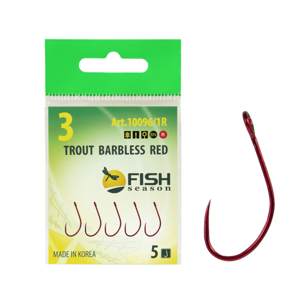 Крючок Одинарный Fish Season FS TROUT RED №3 5шт