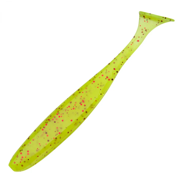 Приманка силиконовая Keitech Easy Shiner 4.5" #PAL01 Chartreuse Red Flake 