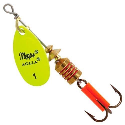 Блесна вращающаяся Mepps Aglia Fluo 1, 3,5г #Chartreuse