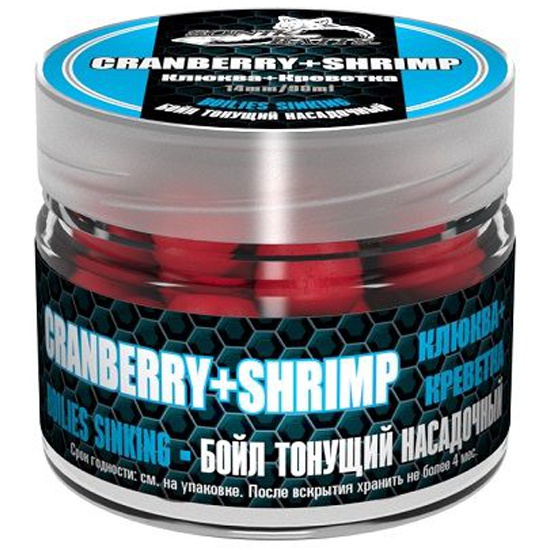 Бойлы тонущие Sonik Baits Sinking 14мм 90мл CRENBERRY-SHRIMP