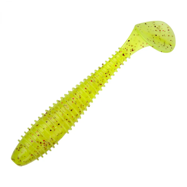Приманка силиконовая Keitech Swing Impact Fat 3.8" #PAL01 Chartreuse Red Flake