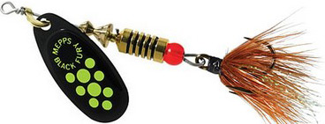 Блесна вращающаяся Mepps Aglia Black Fury Mouche 00, 1,5г #Black/Green