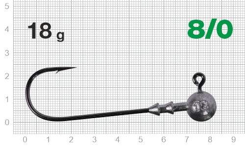 Джиг-головка Nautilus Long Power NLP-1110 hook №8/0, 18гр, 2шт