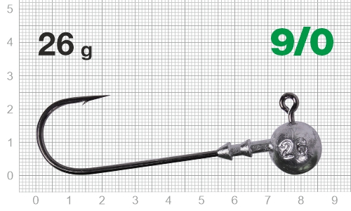 Джиг-головка Nautilus Long Power NLP-1110 hook №9/0, 26гр, 2шт