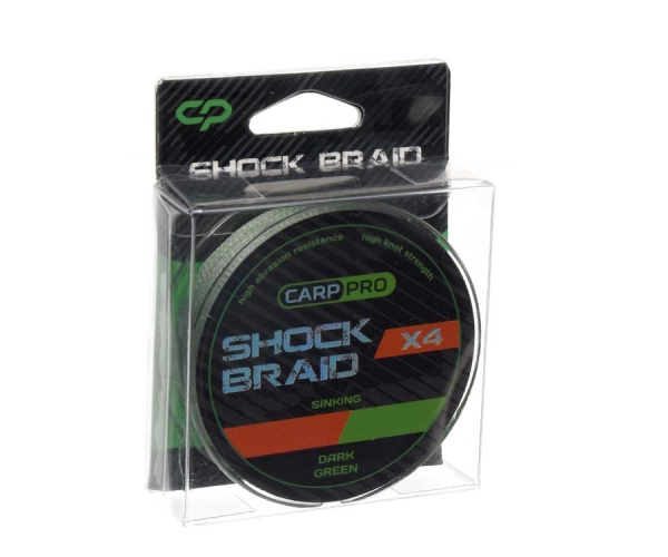 Плетеный шнур F-Fishing CARP PRO X4 # 1 25lb 11,3кг 0,16мм 25м #Зеленый (Green)