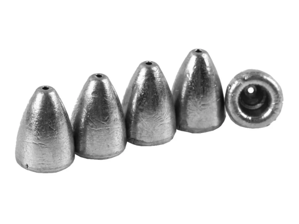 Груз "пуля" классическая,калиброванная, 4г, серебро, 5шт
